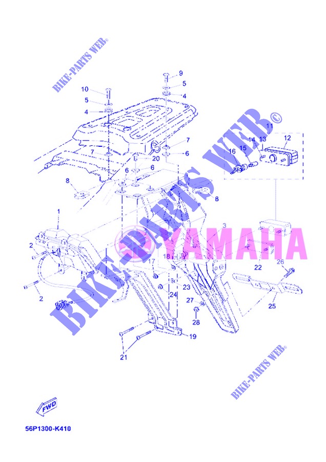 ACHTERLICHT voor Yamaha XT660ZA 2013