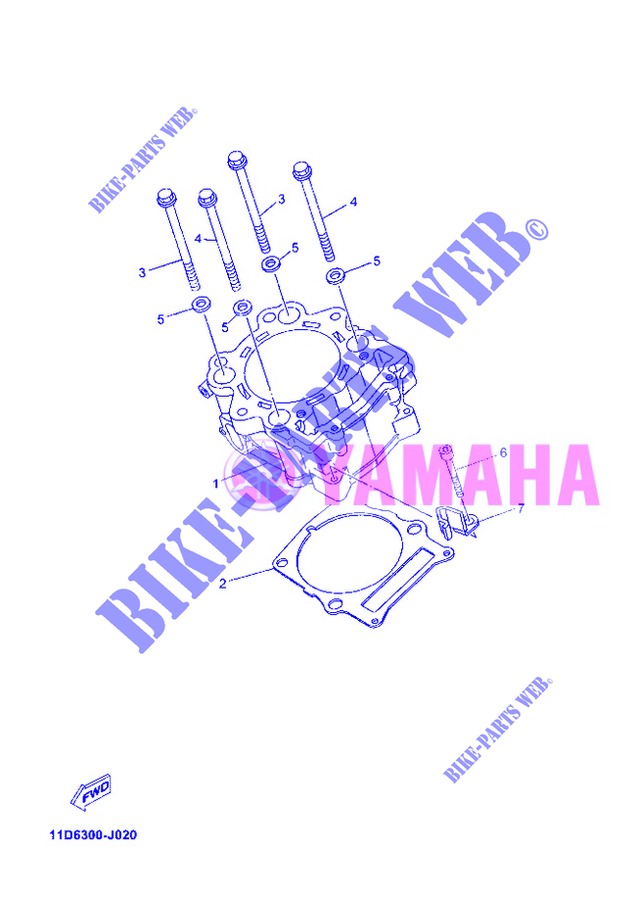 CILINDER voor Yamaha XT660ZA 2013