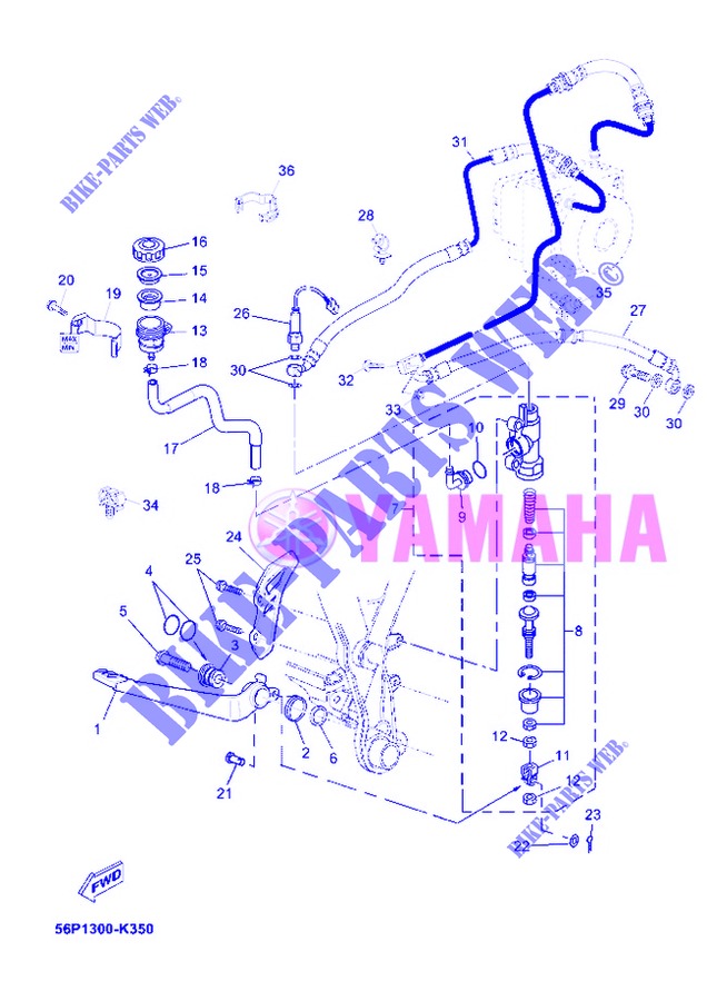 REMPOMP ACHTER voor Yamaha XT660ZA 2013
