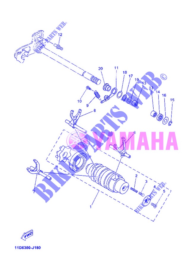SCHAKELWALS voor Yamaha XT660ZA 2013