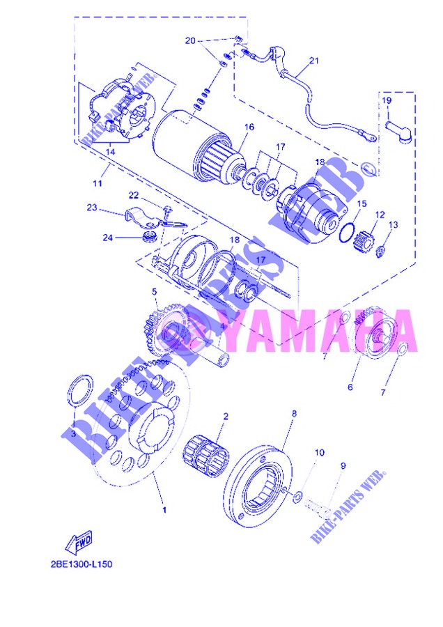 STARTMOTOR voor Yamaha XT660ZA 2013