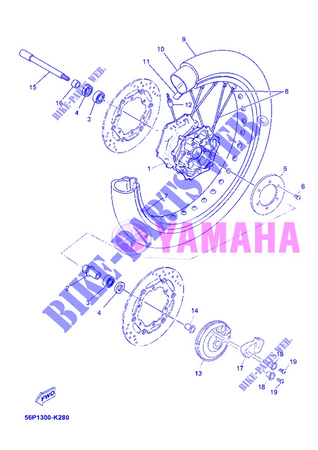 VOORWIEL voor Yamaha XT660ZA 2013
