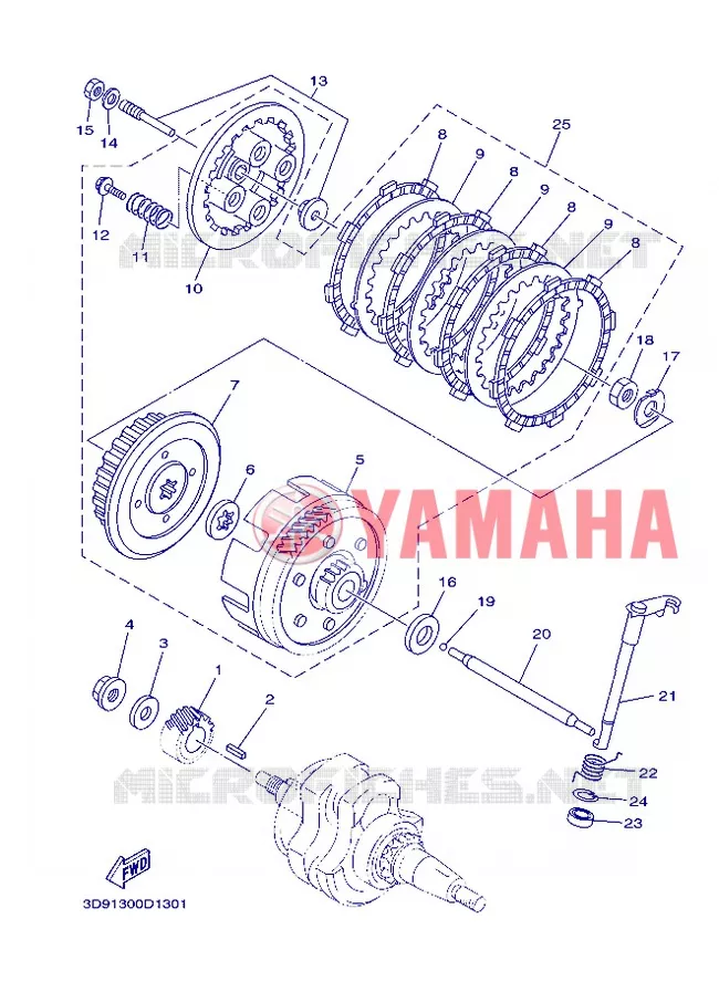 STARTMOTOR KOPPELINGS Yamaha MOTO 125 2013 XTZ  XTZ125E