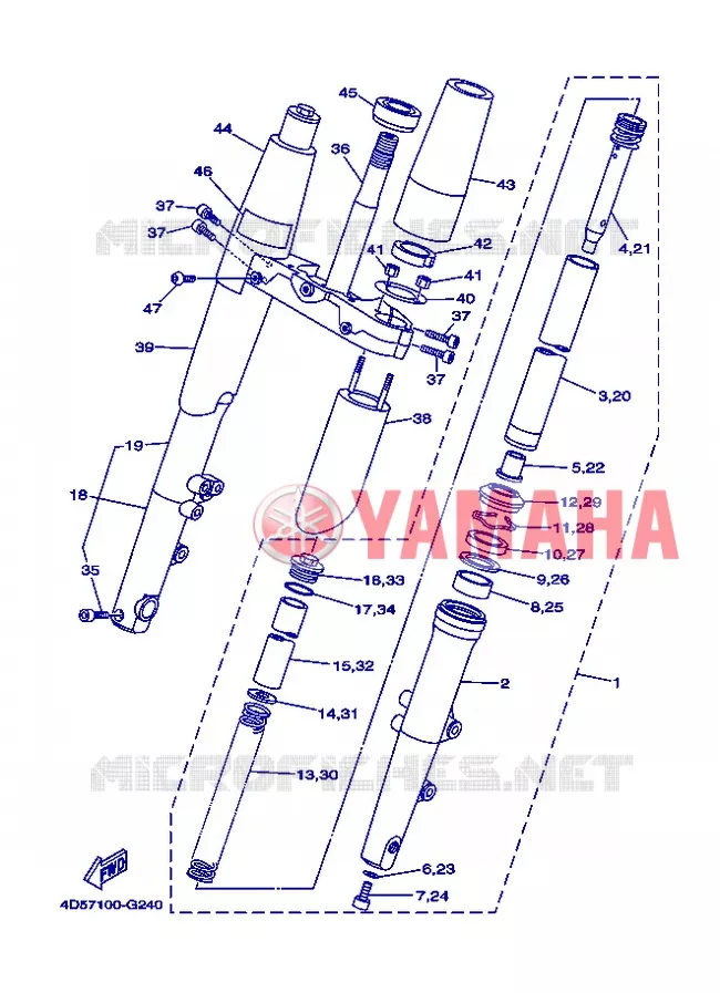 VOORVORK Yamaha MOTO 1900 2013 MIDNIGHT STAR  XV1900A