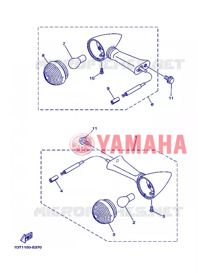 KNIPPERLICHT Yamaha MOTO 1900 2013 MIDNIGHT STAR  XV1900A