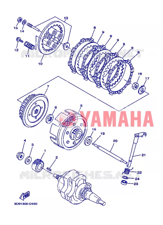 STARTMOTOR KOPPELINGS Yamaha MOTO 125 2013 YBR  YBR125EGS