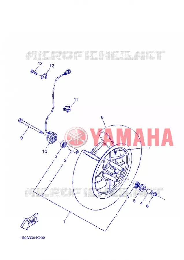 VOORWIEL Yamaha SCOOTER 50 2013 STUNT SLIDER  EW50N