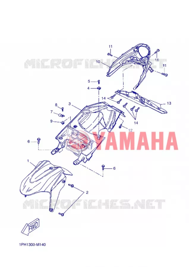 VOORSPATBORD Yamaha SCOOTER 50 2013 AEROX  NS50N