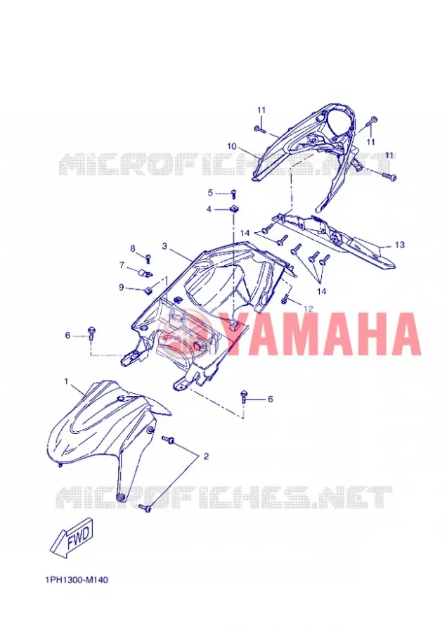 VOORSPATBORD Yamaha SCOOTER 50 2013 NITRO NAKED  NS50N
