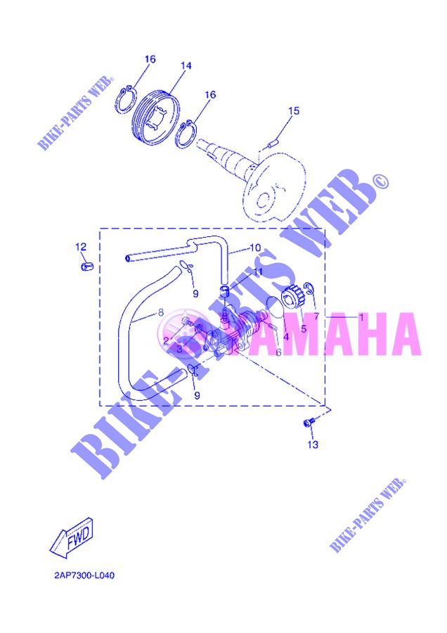 OLIEPOMP voor Yamaha YN50 2013