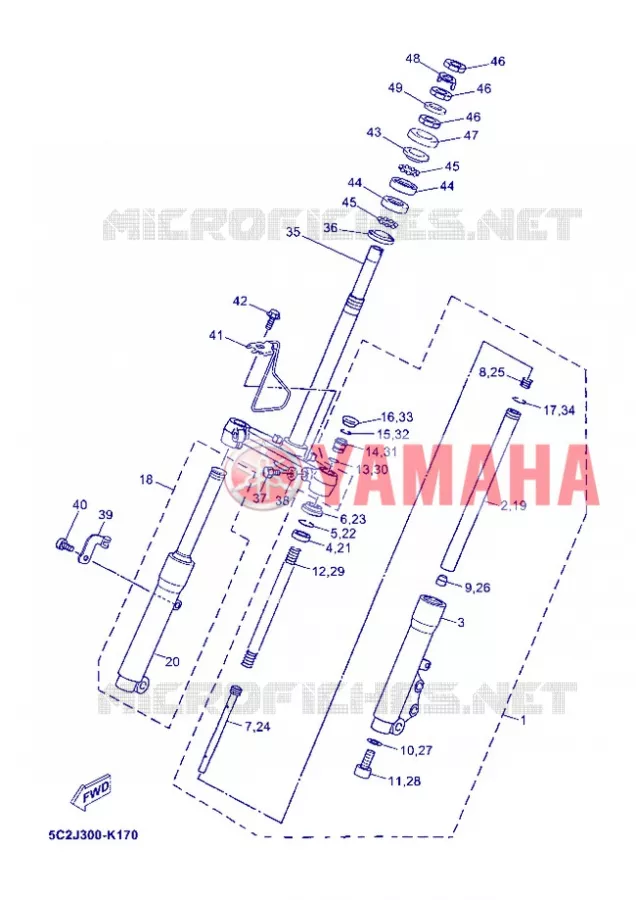 VOORVORK Yamaha SCOOTER 50 2013 NEOS  YN50