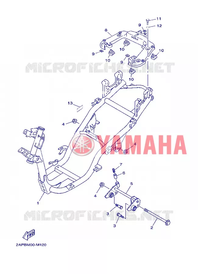 FRAME Yamaha SCOOTER 50 2013 NEOS  YN50