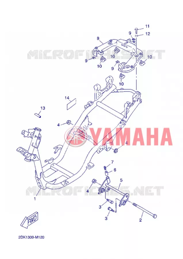 FRAME Yamaha SCOOTER 50 2013 NEOS EASY  YN50E