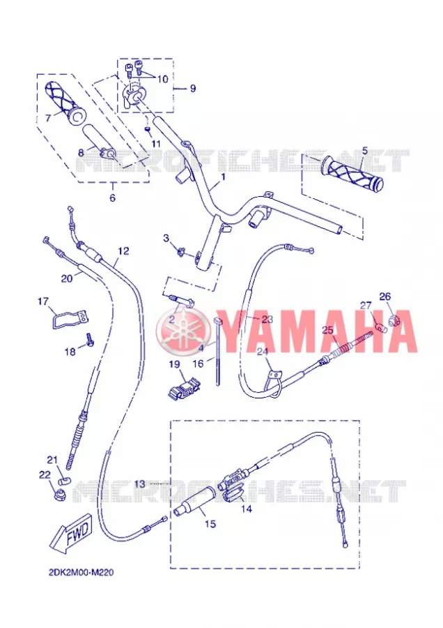 STUUR / KABEL Yamaha SCOOTER 50 2013 OVETTO ONE  YN50E