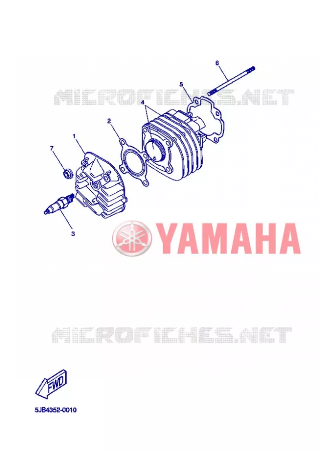 CILINDER Yamaha SCOOTER 50 2013 OVETTO ONE  YN50E