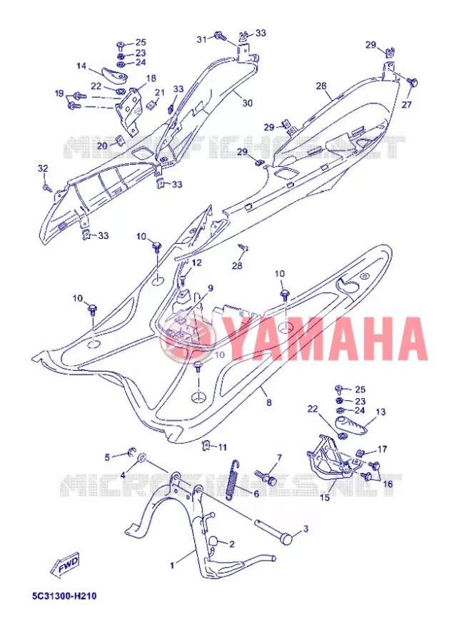 STANDAARD / VOETSTEUN Yamaha SCOOTER 50 2013 NEOS 4T  YN50F