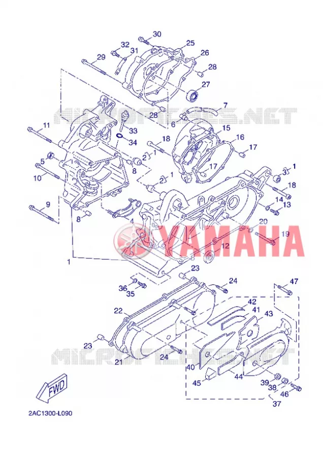 CARTERDELEN Yamaha SCOOTER 50 2013 OVETTO 4T  YN50F