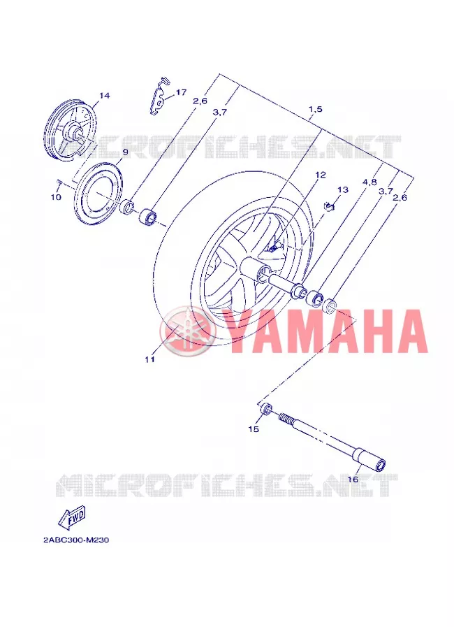 VOORWIEL Yamaha SCOOTER 125 2013 XMAX ABS  YP125RA