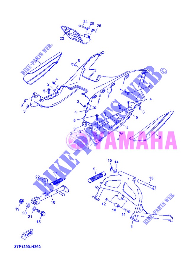 STANDAARD / VOETSTEUN voor Yamaha YP125RA 2013
