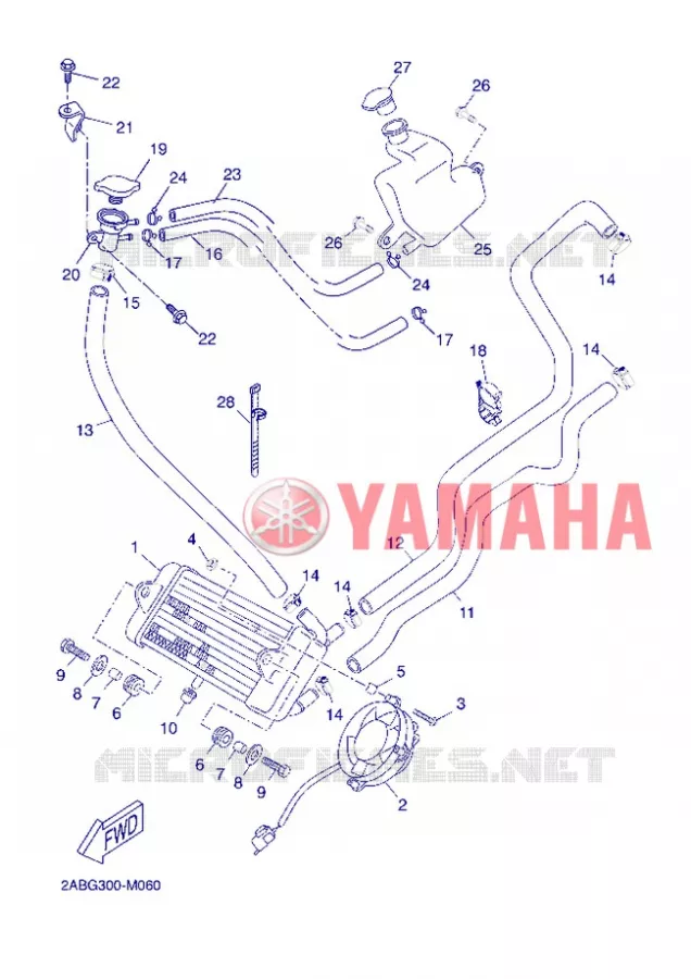 RADIATEUR / SLANG Yamaha SCOOTER 125 2013 XMAX ABS  YP125RA