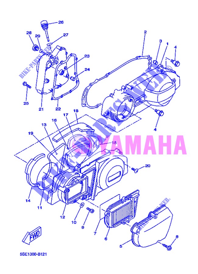 DEKSEL   MOTOR 1 voor Yamaha YP250R 2013