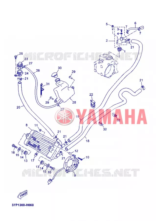 RADIATEUR / SLANG Yamaha SCOOTER 250 2013 XMAX  YP250R