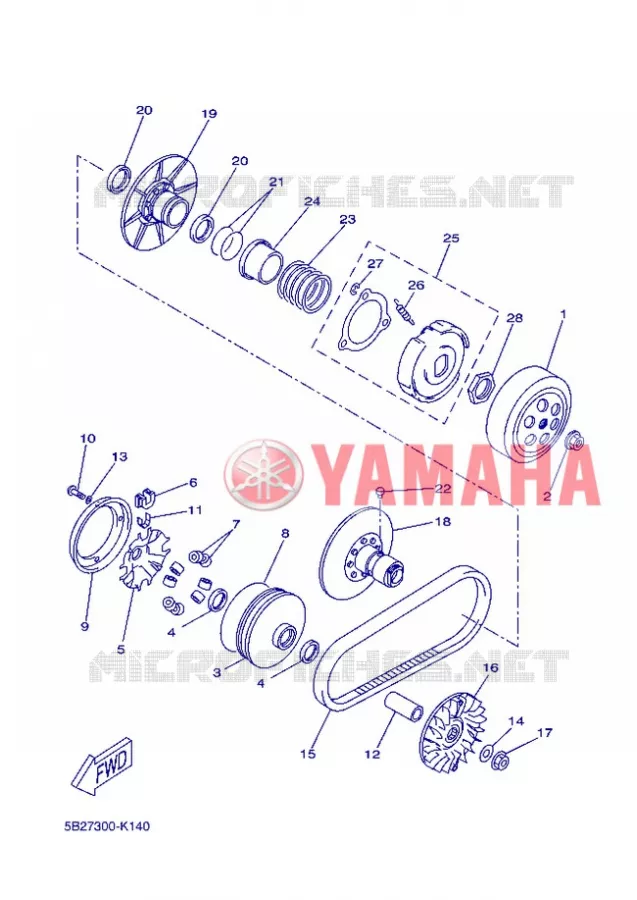 STARTMOTOR KOPPELINGS Yamaha SCOOTER 250 2013 XMAX ABS  YP250RA
