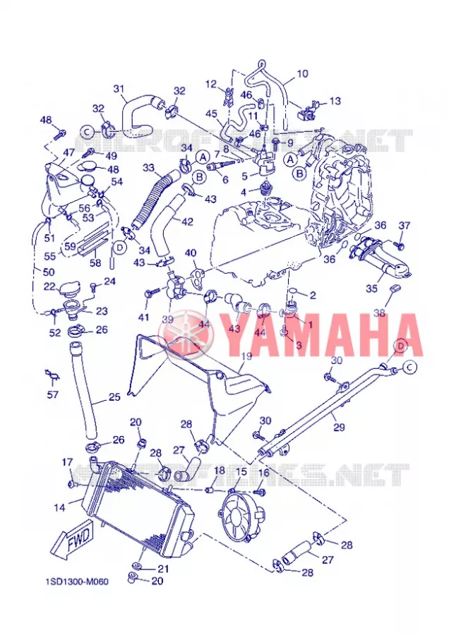 RADIATEUR / SLANG Yamaha SCOOTER 400 2013 XMAX  YP400R