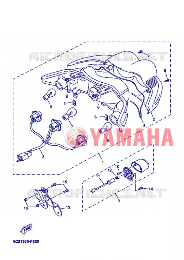 ACHTERLICHT Yamaha SCOOTER 50 2013 NEOS 4T UBS  YN50FU