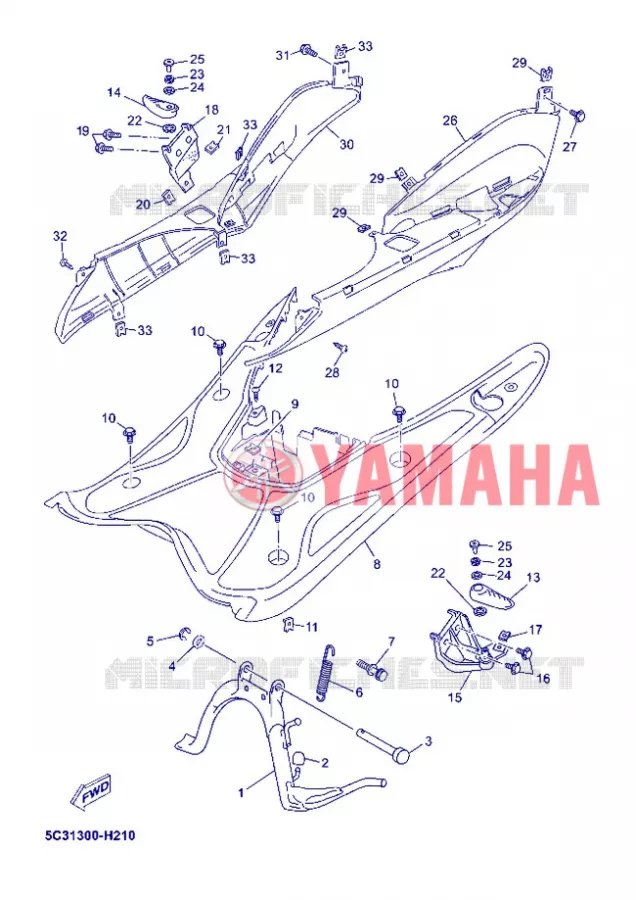 STANDAARD / VOETSTEUN Yamaha SCOOTER 50 2013 NEOS 4T UBS  YN50FU