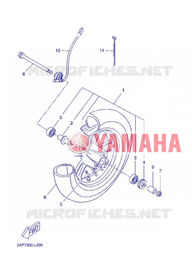 VOORWIEL Yamaha SCOOTER 50 2013 NEOS 4T UBS  YN50FU
