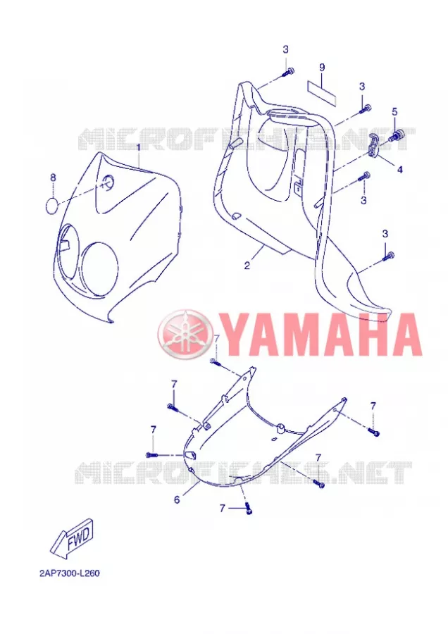 BEENSCHERM Yamaha SCOOTER 50 2013 OVETTO 4T UBS  YN50FU