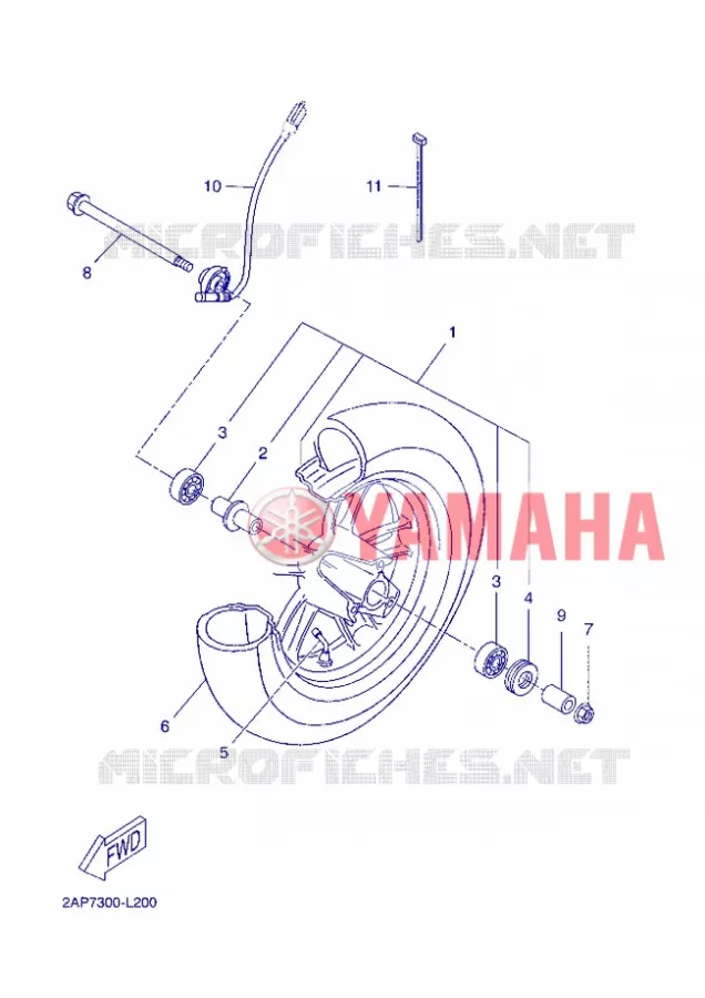 VOORWIEL Yamaha SCOOTER 50 2013 OVETTO 4T UBS  YN50FU