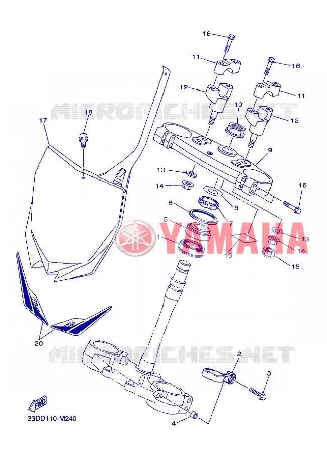 STUUR Yamaha MOTO 450 2013 YZF  YZ450F