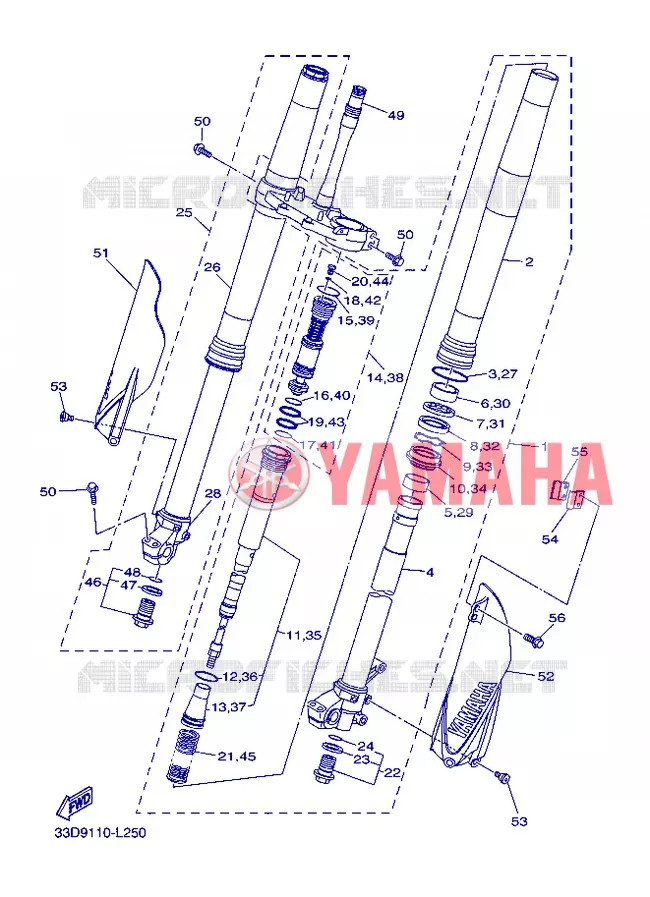 VOORVORK Yamaha MOTO 450 2013 YZF  YZ450F