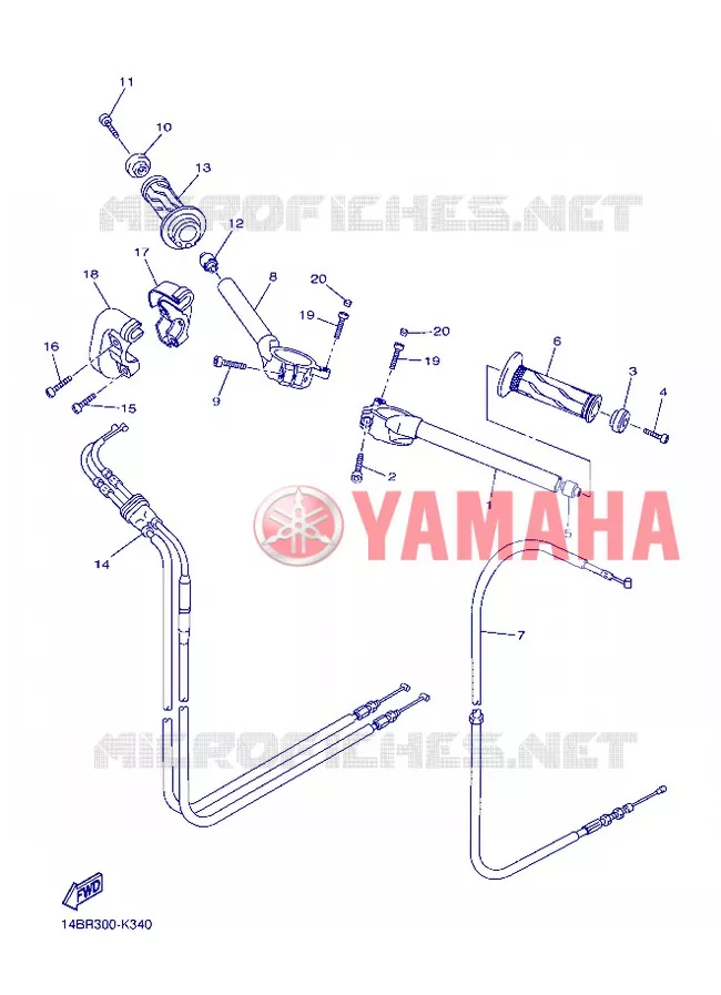STUUR / KABEL Yamaha MOTO 1000 2013 R1  YZF-R1