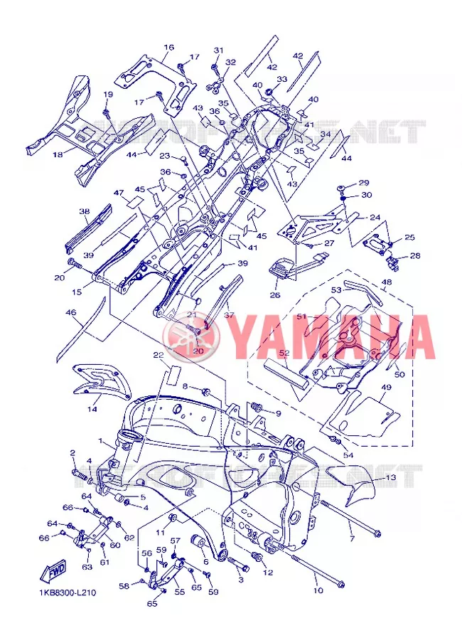 FRAME Yamaha MOTO 1000 2013 R1  YZF-R1