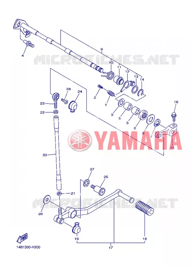 SCHAKEL STANG / PEDAAL Yamaha MOTO 1000 2013 R1  YZF-R1