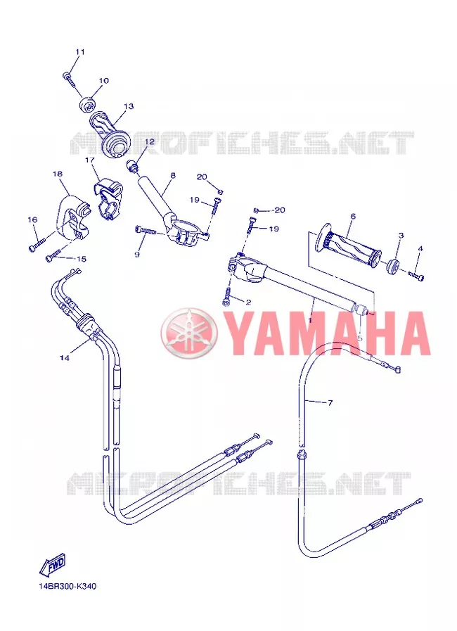 STUUR / KABEL Yamaha MOTO 1000 2013 R1  YZF-R1
