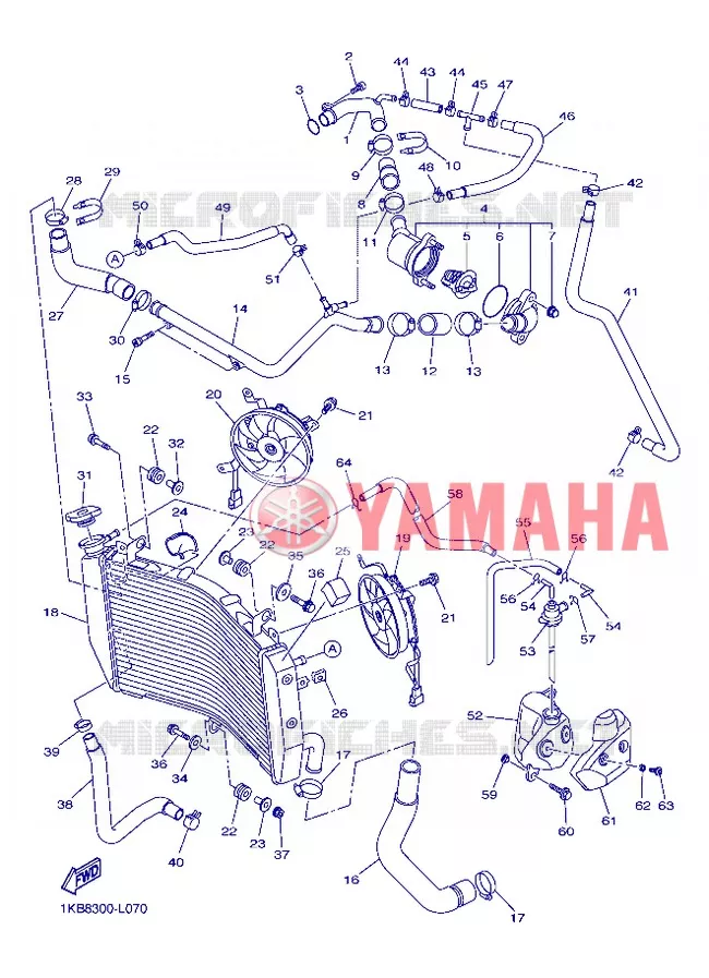 RADIATEUR / SLANG Yamaha MOTO 1000 2013 R1  YZF-R1