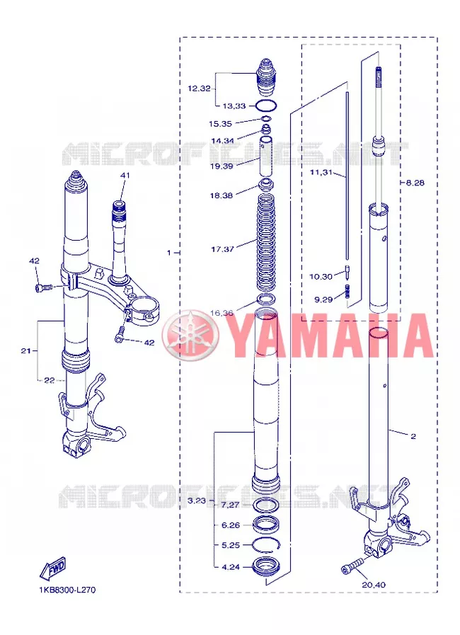 VOORVORK Yamaha MOTO 1000 2013 R1  YZF-R1