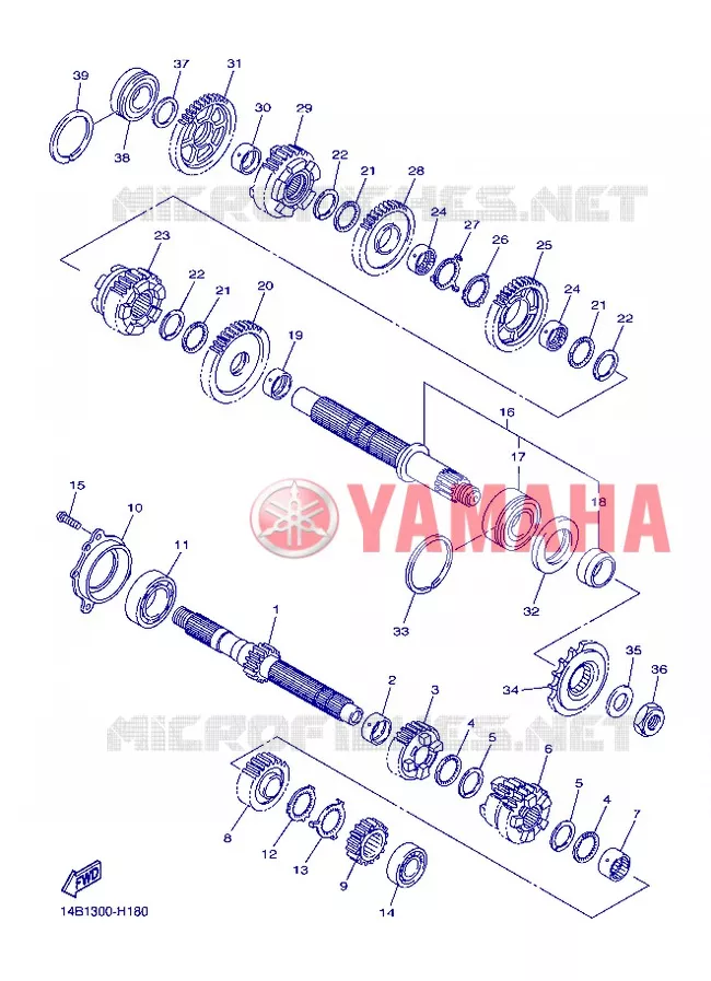 TRANSMISSIE Yamaha MOTO 1000 2013 R1  YZF-R1