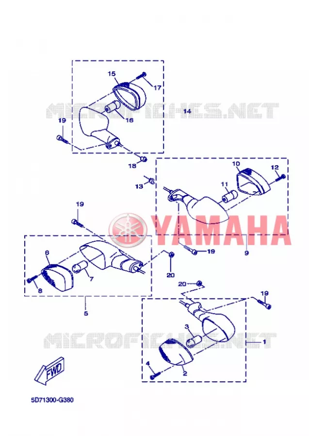 KNIPPERLICHT Yamaha MOTO 125 2013 R125  YZF-R125