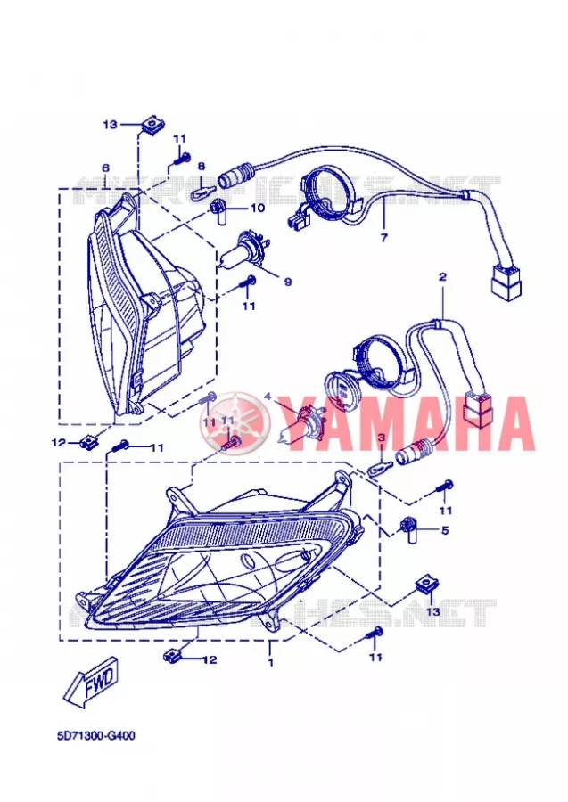 KOPLAMP Yamaha MOTO 125 2013 R125  YZF-R125