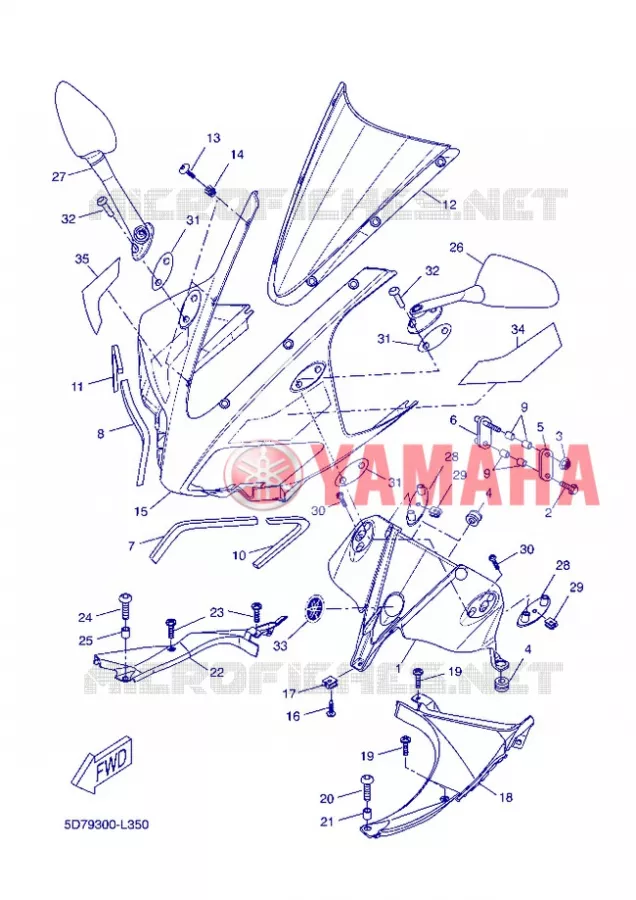 KUIP 2 Yamaha MOTO 125 2013 R125  YZF-R125