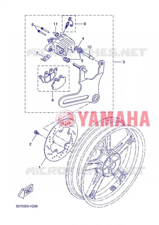 REMKLAUW ACHTER Yamaha MOTO 125 2013 R125  YZF-R125
