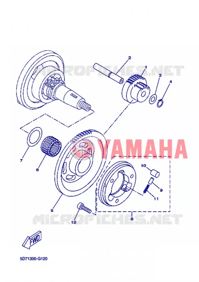 STARTMOTOR KOPPELINGS Yamaha MOTO 125 2013 R125  YZF-R125