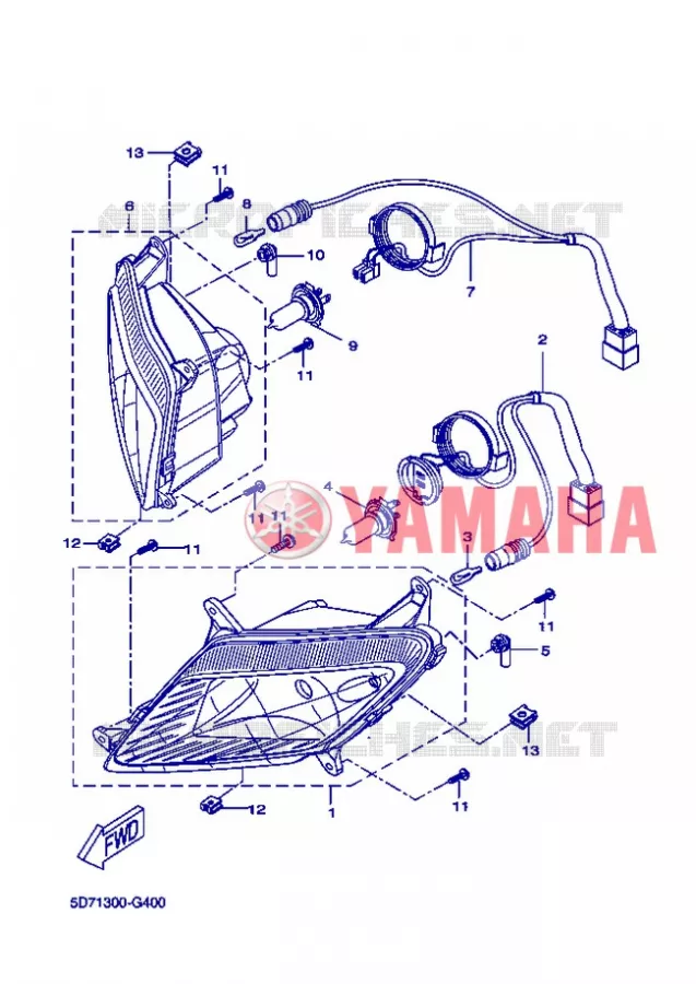 KOPLAMP Yamaha MOTO 125 2013 R125  YZF-R125