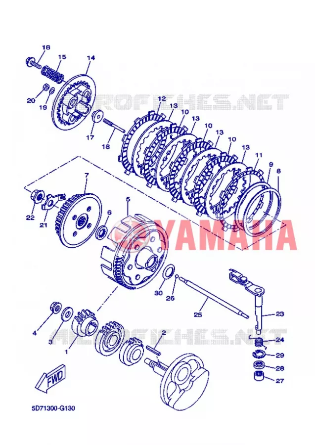 STARTMOTOR KOPPELINGS Yamaha MOTO 125 2013 R125  YZF-R125