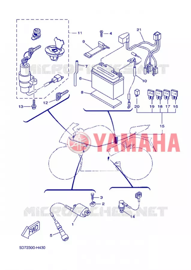 ELECTRISCH 1 Yamaha MOTO 125 2013 R125  YZF-R125